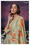 Adeline 2252 By Ganga Silk Organza Printed Dress Material Catalog